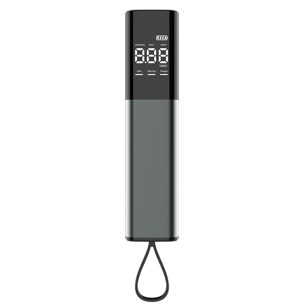 MIOLOE Alkoholtester, Polizei genaue Atemalkoholtester professionelle tragbare Alkoholtester mit LCD-Digitalanzeige USB wiederaufladbare Präzision Atemalkoholtester für Haus, Camping, Party (01) von MIOLOE