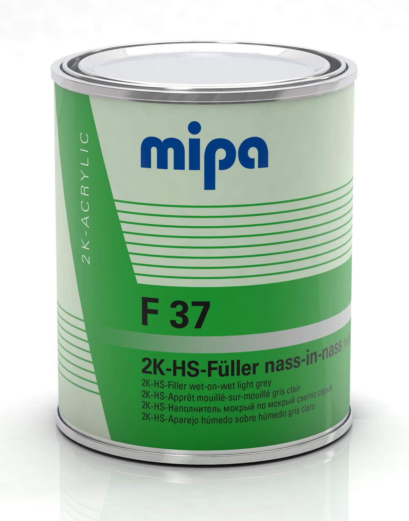 MIPA 2K-HS-NiN-Füller F 37 HELLGRAU, 1 L,Stahl, Eisen, Aluminium+verzinkten Untergründen von MIPA