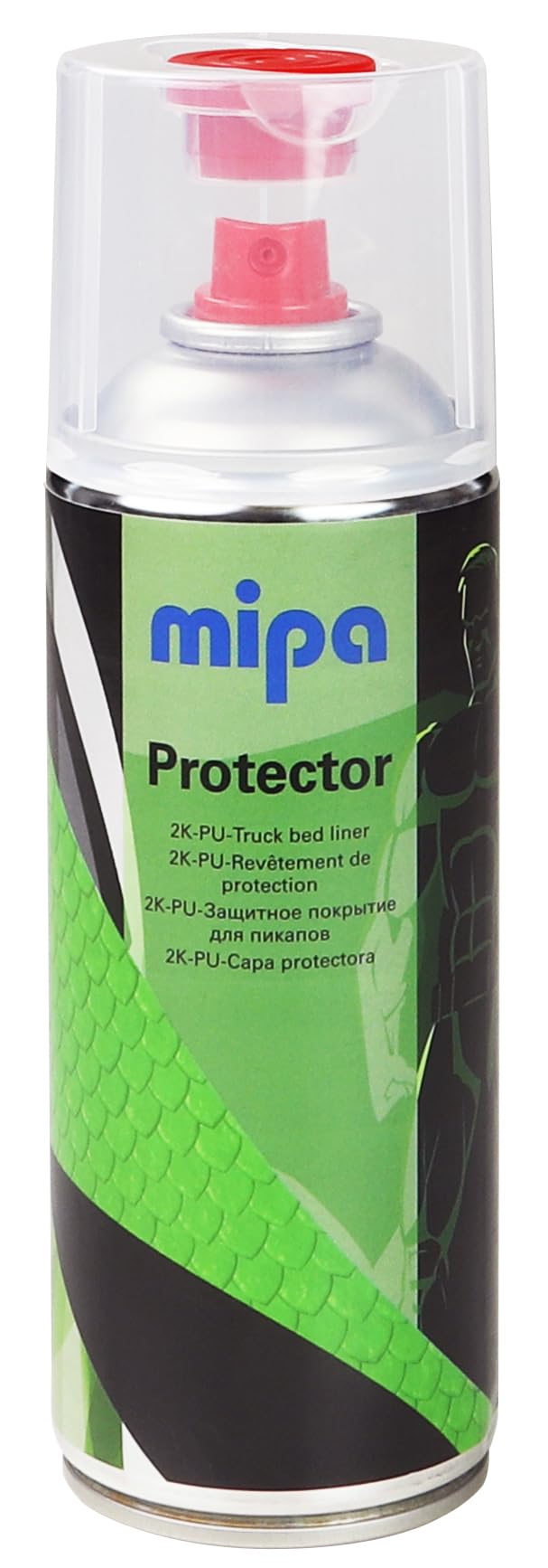 MIPA Protector Spray schwarz matt 2K 400 ml inkl. Härter Steinschlagschutz Lack von MIPA