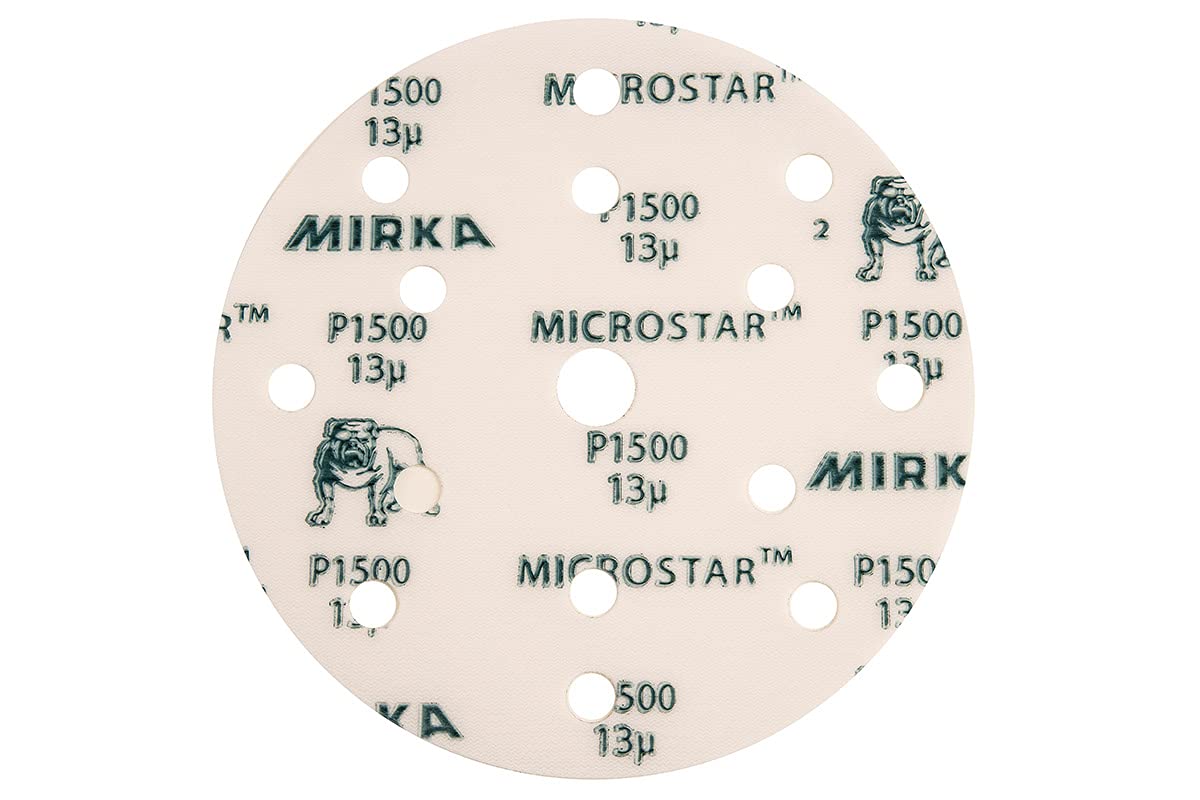 Mirka 2975468 FM61105094 Microstar 150 mm Klettverschluss 15 Löcher P1500 von MIRKA