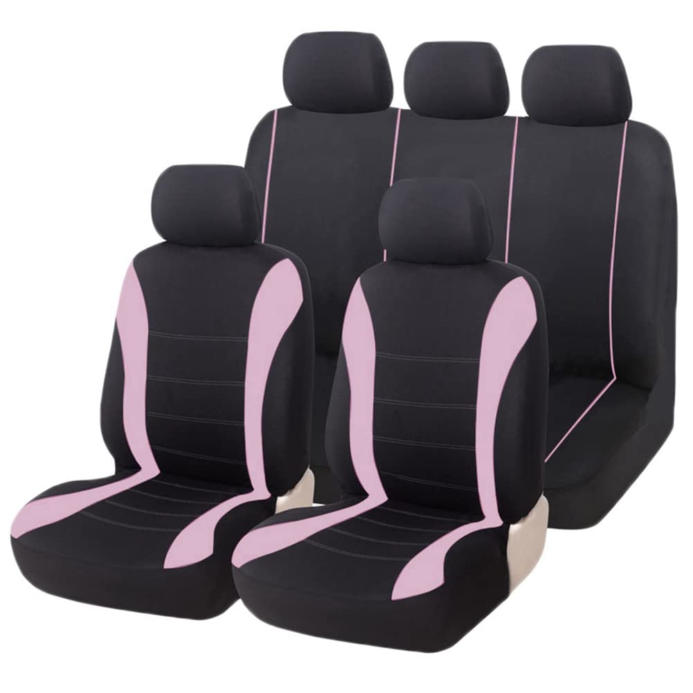 MISSMAO Sitzbezüge Auto Set Autositzbezüge Schonbezüge Vordersitze und Rücksitze Schonbezüge Komplettset, 2 Vordersitzbezüge, 1 Rücksitzbezug Rosa-5 Sitz MISSMAO Sitzbezüge Auto Set Autositzbezüge Schonbezüge Vordersitze und Rücksitze Schonbezüge Komplettset, 2 Vordersitzbezüge, 1 Rücksitzbezug Rosa-5 Sitz von MISSMAO
