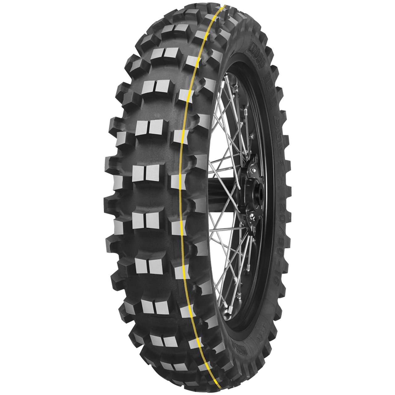 MITAS C-18 COUNTRY CROSS 120/90 - 18 TT 65R YELLOW STRIPE REAR MITAS C-18 COUNTRY CROSS 120/90 - 18 TT 65R YELLOW STRIPE REAR von MITAS