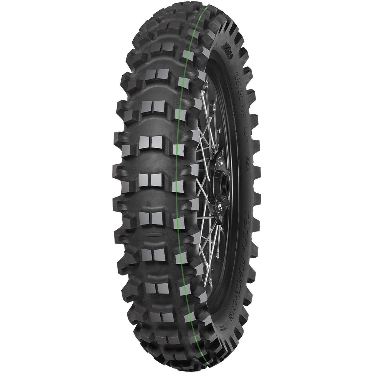 MITAS TERRA FORCE-EX SM SUPERLIGHT (GREEN) 110/100 - 18 M/C TT 64R REAR von MITAS
