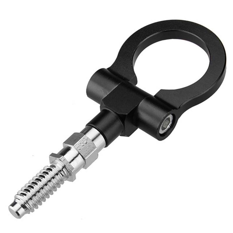 Auto Abschlepphaken,Abschleppöse 1 stücke Universal Auto Abschlepphaken Passend for Auto Auto Anhänger Ring Abschlepphaken Auge Abschleppen Bunte(Black) von MITINGER