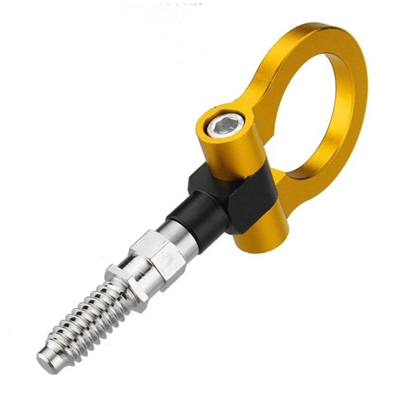 Auto Abschlepphaken,Abschleppöse 1 stücke Universal Auto Abschlepphaken Passend for Auto Auto Anhänger Ring Abschlepphaken Auge Abschleppen Bunte(Gold) von MITINGER