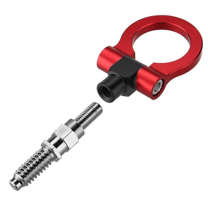 Auto Abschlepphaken,Abschleppöse 1 stücke Universal Auto Abschlepphaken Passend for Auto Auto Anhänger Ring Abschlepphaken Auge Abschleppen Bunte(Red) von MITINGER