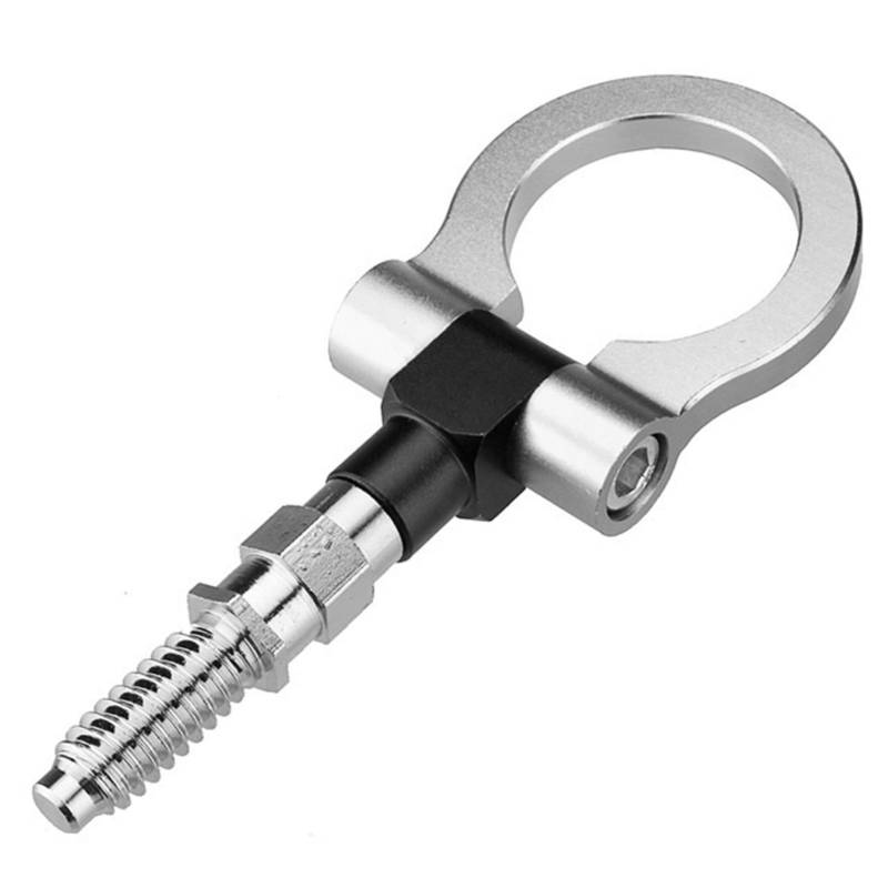 Auto Abschlepphaken,Abschleppöse 1 stücke Universal Auto Abschlepphaken Passend for Auto Auto Anhänger Ring Abschlepphaken Auge Abschleppen Bunte(Silver) von MITINGER