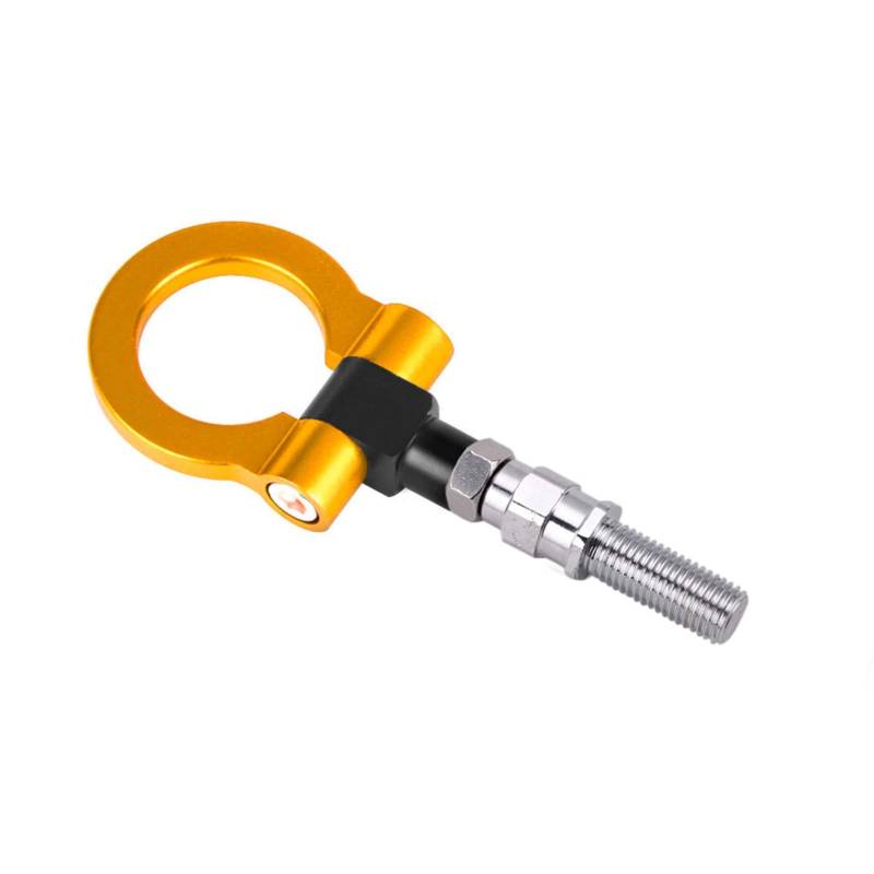 Auto Abschlepphaken,Abschleppöse Aluminium-Abschlepphaken-Ring-Kit Universal-Anhängerhaken Eye Towing Buntes Passend Für Die Meisten BYD(Gold) von MITINGER