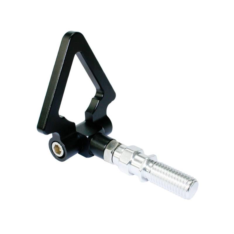 Auto Abschlepphaken,Abschleppöse Aluminium vorderes hinteres Auto Auto-Dreieck Ringanhänger Tow Hook Kit(Black) von MITINGER