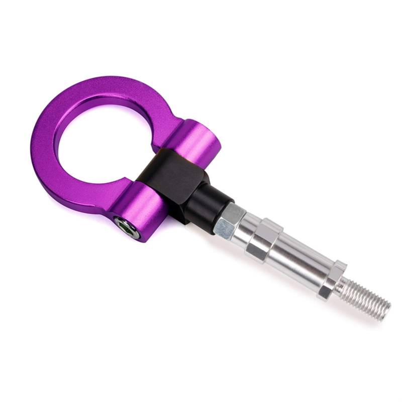 Auto Abschlepphaken,Abschleppöse Racing Car Billet Aluminiumschraube Vorderseite Auto Tow Hook Ring Kit(Purple) von MITINGER