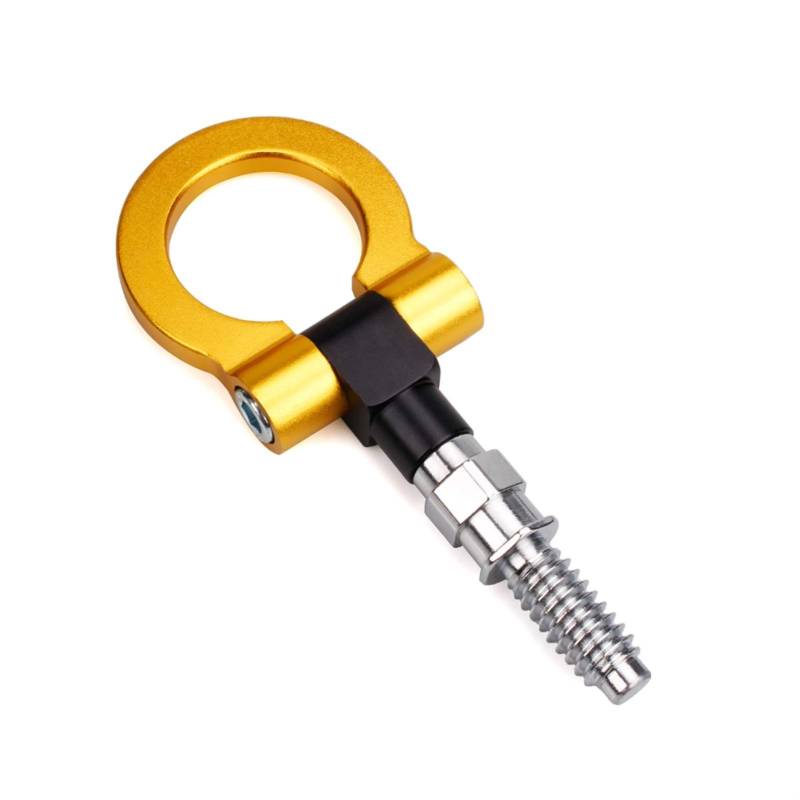 Auto Abschlepphaken,Abschleppöse Racing Front Tow Hook Tow Bar Auto Trailer Ring Passend Passend für BMW E Series/1 Series/3Series/X5/X6 Auto(Gold) von MITINGER