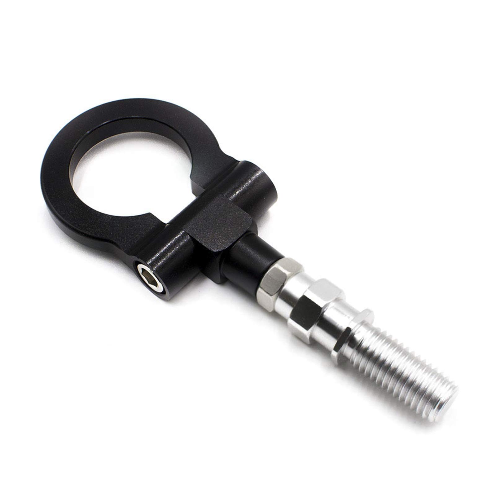 Auto Abschlepphaken,Abschleppöse Racing Tow Towing Hook Auto Anhänger Ring Universal Tow Hook Towing Bars Set für Auto(Black) von MITINGER