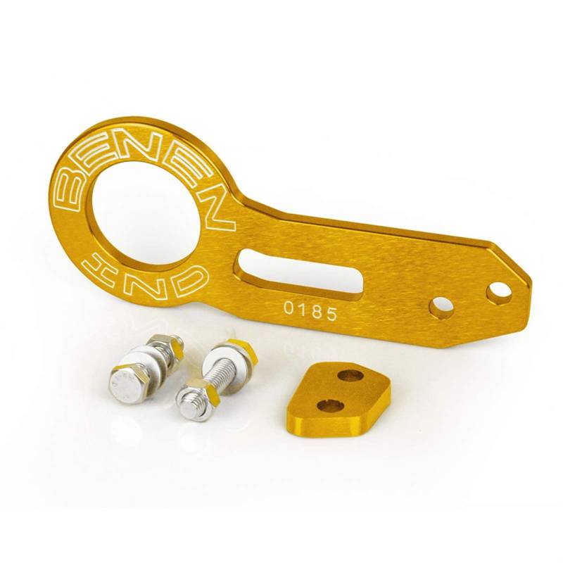 Auto Abschlepphaken,Abschleppöse Set Universal Aluminiumlegierung Racing Heckhackhaken Heckhackhaken(Gold) von MITINGER