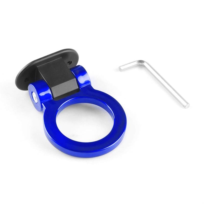 Auto Abschlepphaken,Abschleppöse Universal ABS Bumper Autoaufkleber Schmuck Auto Simulation Tralier Tow Hook Kit Autozubehör(Blue) von MITINGER