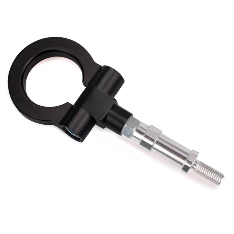 Auto Abschlepphaken,Abschleppöse Universal Car Billet Aluminiumschraube Vorderer Auto Tow Hook Ring Kit(Black) von MITINGER
