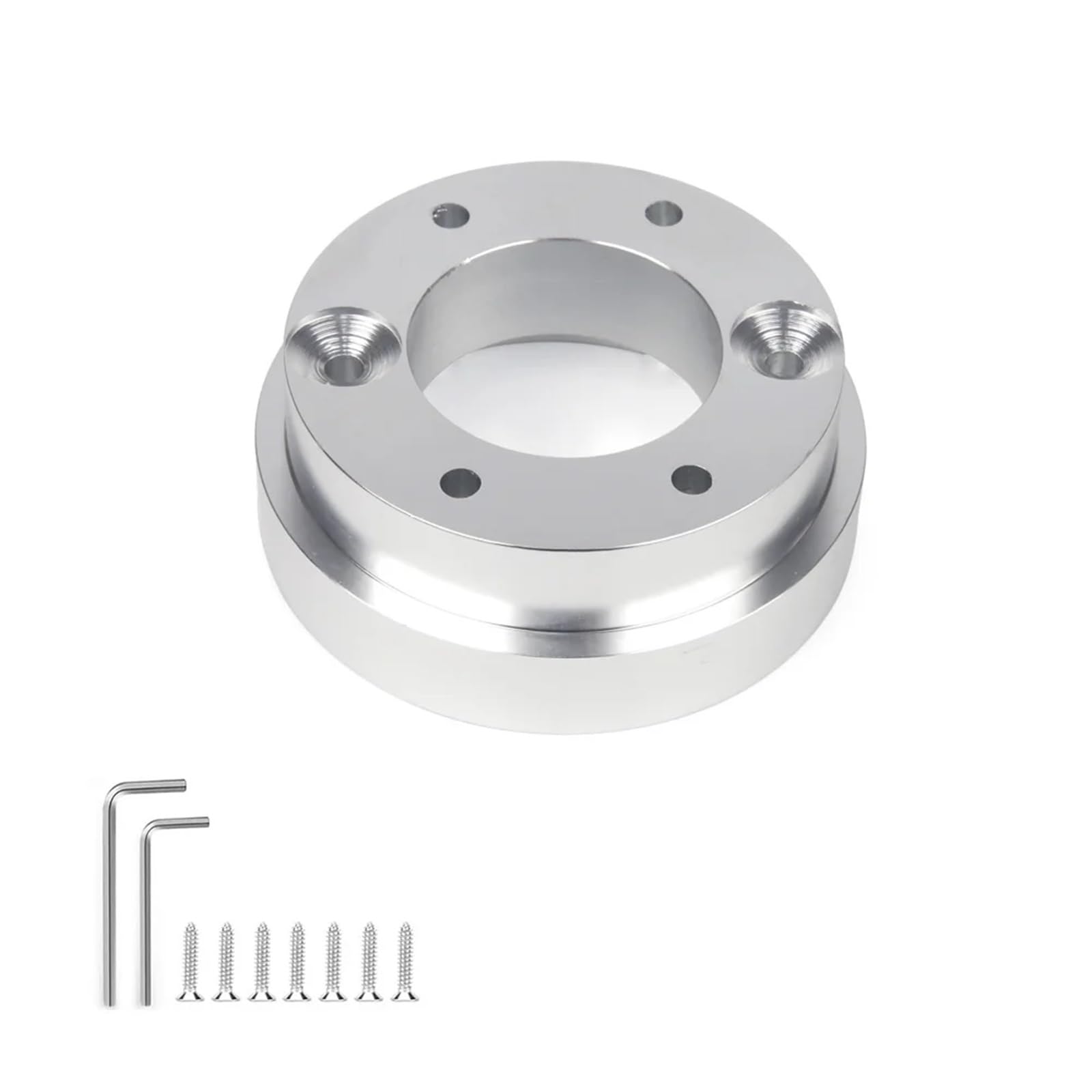 Lenkradnabe,Lenkradnabenadapter 13/14 Zoll Lenkrad-Adapterplatte, 70 Mm PCD, Rennlenkrad, Autospiel-Modifikation, Passend Für Logitech G29 G920 G923(Silver) von MITINGER
