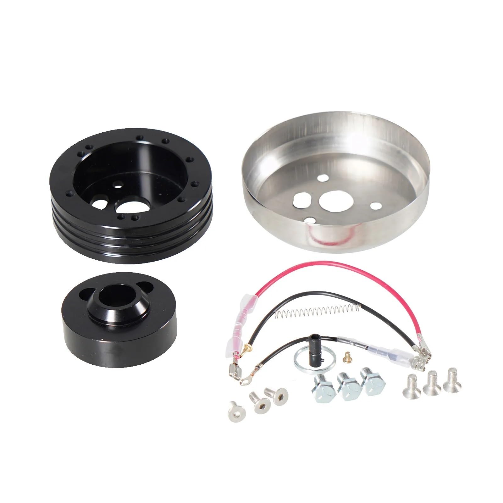 Lenkradnabe,Lenkradnabenadapter 5- und 6-Loch-Lenkradnabe for Autos. Passend für Chevrolet, polierter Kurznabenanschluss, Autozubehör(Black) von MITINGER