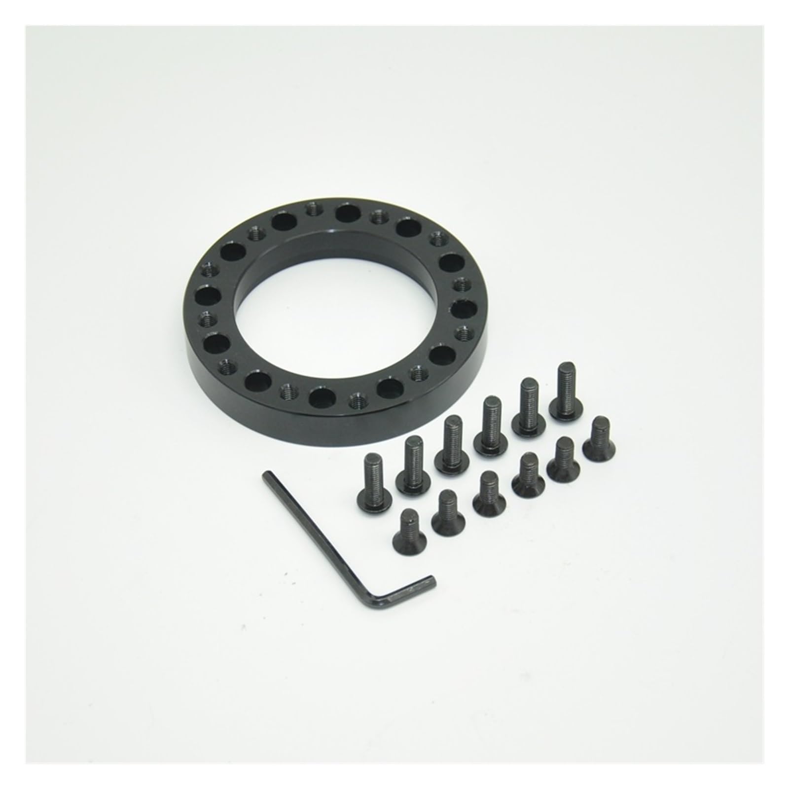 Lenkradnabe,Lenkradnabenadapter 7 Farbe Aluminium Lenkrad Hub Kit lenkrad Adapter Spacer 13,0mm/0,5 Zoll(Black) von MITINGER