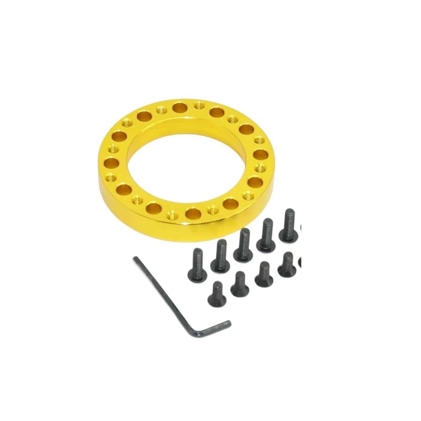 Lenkradnabe,Lenkradnabenadapter 7 Farbe Aluminium Lenkrad Hub Kit lenkrad Adapter Spacer 13,0mm/0,5 Zoll(Gold) von MITINGER