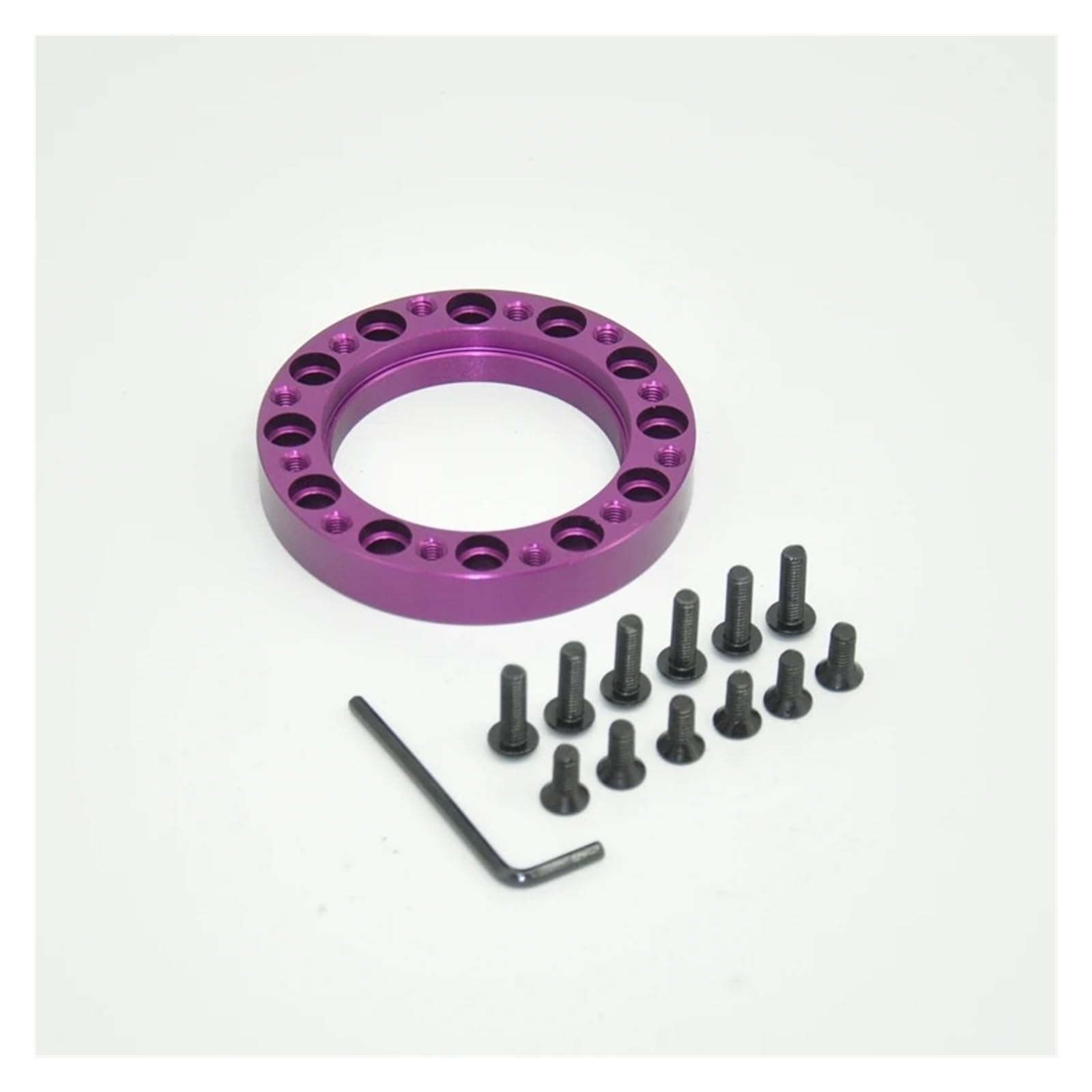 Lenkradnabe,Lenkradnabenadapter 7 Farbe Aluminium Lenkrad Hub Kit lenkrad Adapter Spacer 13,0mm/0,5 Zoll(Purple) von MITINGER