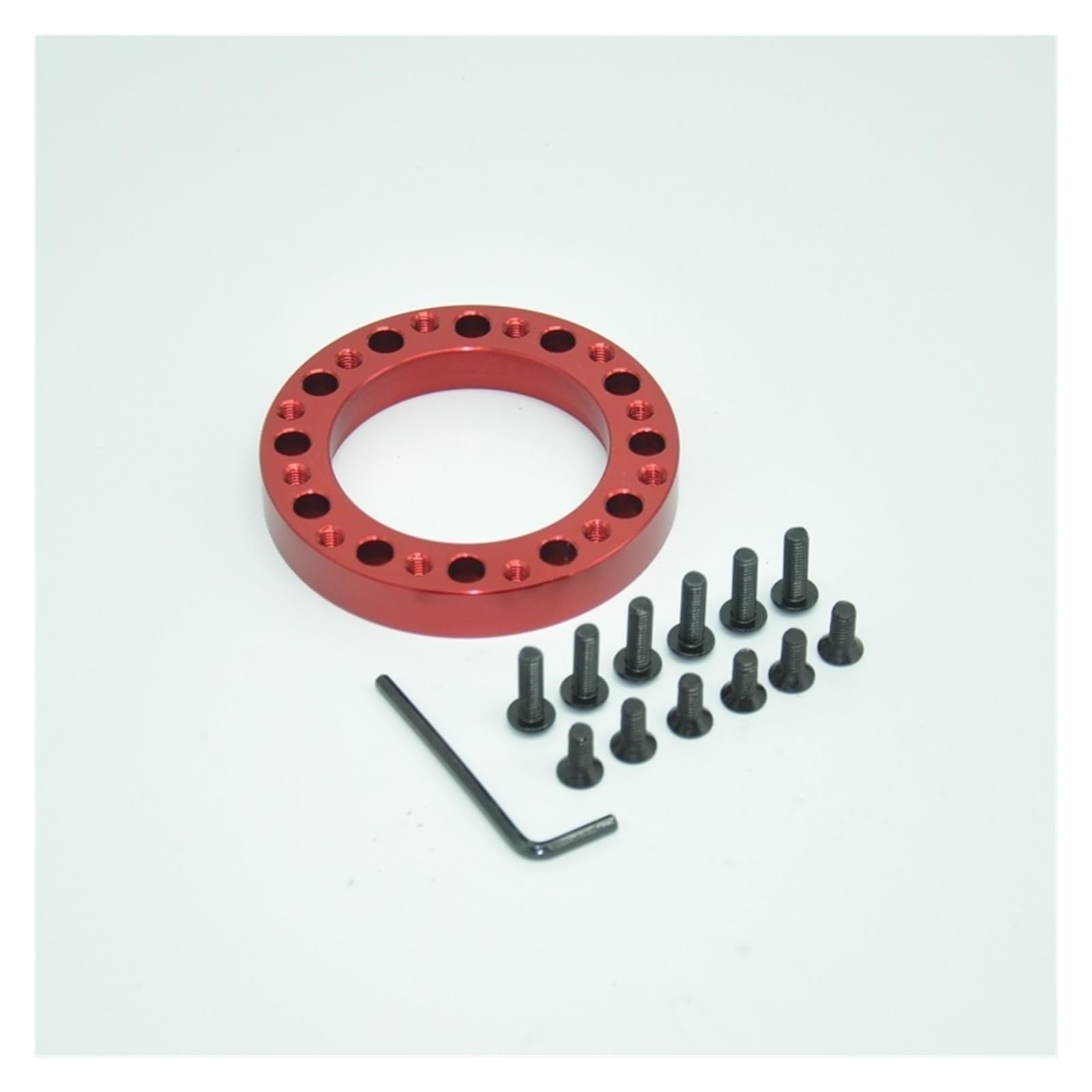 Lenkradnabe,Lenkradnabenadapter 7 Farbe Aluminium Lenkrad Hub Kit lenkrad Adapter Spacer 13,0mm/0,5 Zoll(Red) von MITINGER