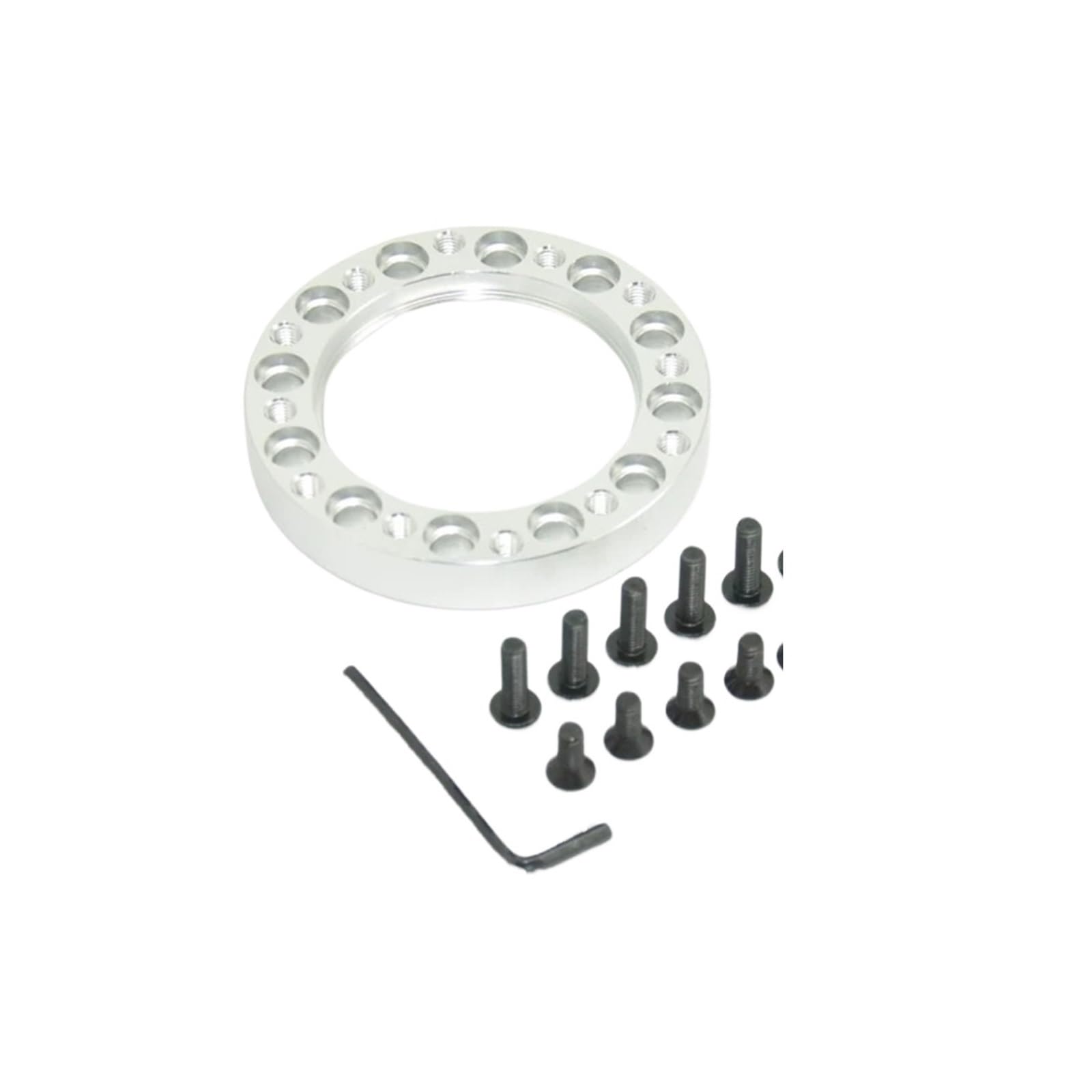 Lenkradnabe,Lenkradnabenadapter 7 Farbe Aluminium Lenkrad Hub Kit lenkrad Adapter Spacer 13,0mm/0,5 Zoll(Silver) von MITINGER