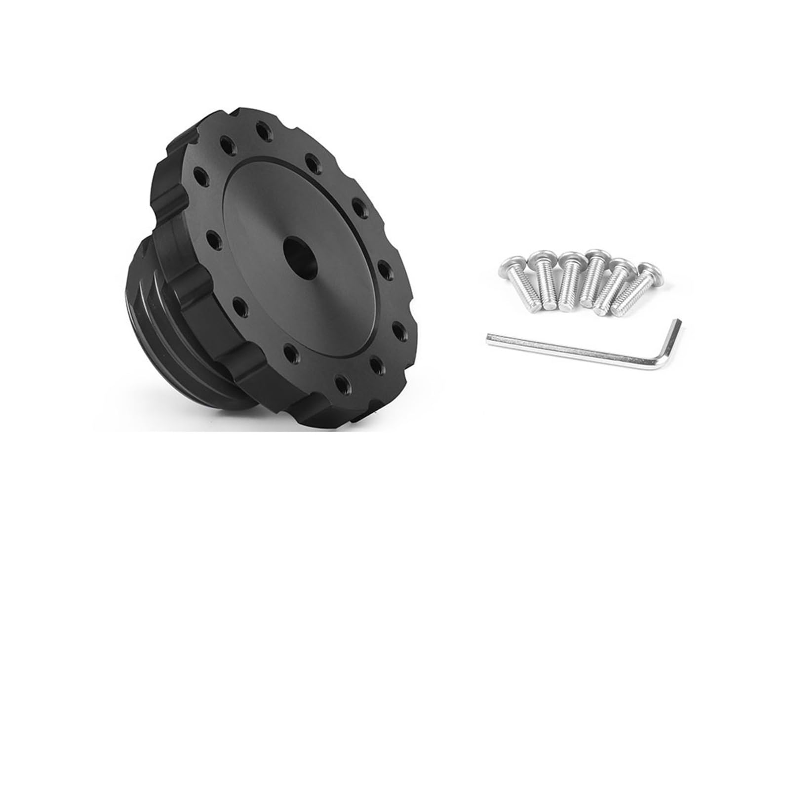 Lenkradnabe,Lenkradnabenadapter Aluminium-Lenkradadapter 75 Mm, SIM-Racing-Gaming-Lenkrad, Passend Für Thrustmaster T300, T500, TS-PC, TS-XW(Black) von MITINGER