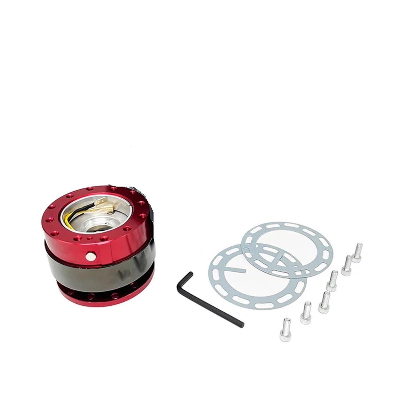 Lenkradnabe,Lenkradnabenadapter Schneller Demontage-Lenkrad-Basis-Auto-Modifikation Schnellverschluss-Gerät Schnell entfernen Basis-Booster(Red) von MITINGER