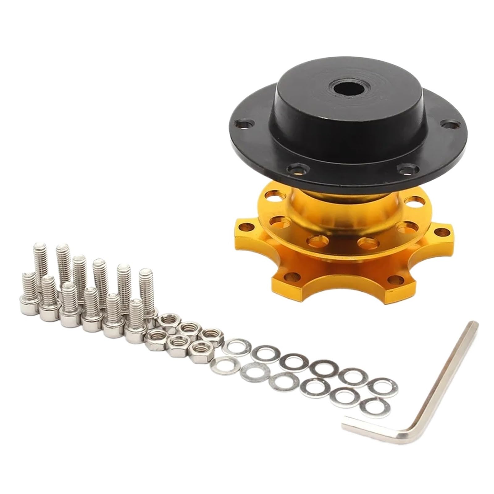 Lenkradnabe,Lenkradnabenadapter Universal 6 Loch Lenkrad Quick Release Hub Kit Rad Hub Adapter Auto Zubehör Ersetzen Aluminium(Multi) von MITINGER