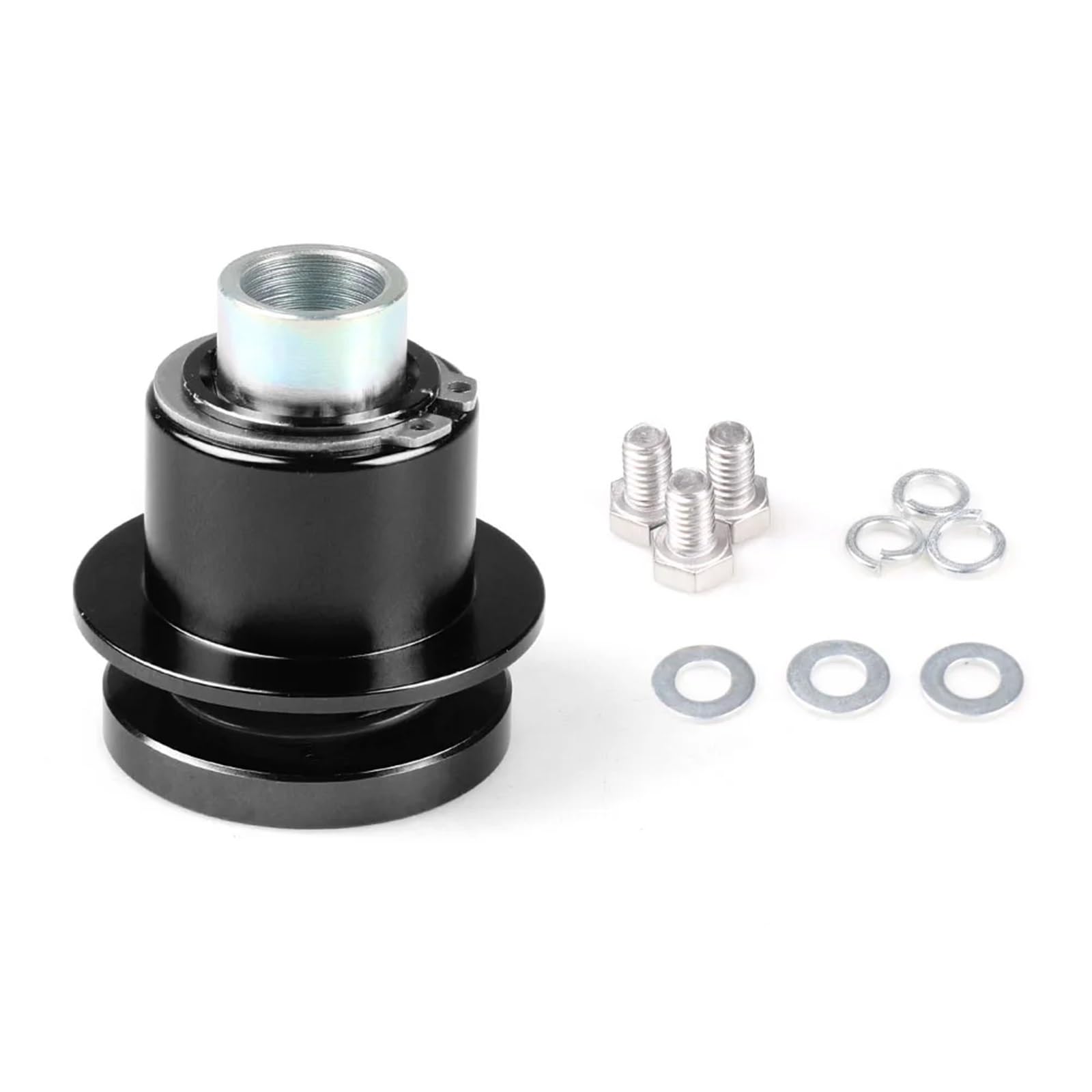 Lenkradnabe,Lenkradnabenadapter Universal Aluminium Legierung 360 Grad Auto Lenkrad Quick Release Trennen Hub Adapter Auto Lenkrad Snap Off(Black) von MITINGER