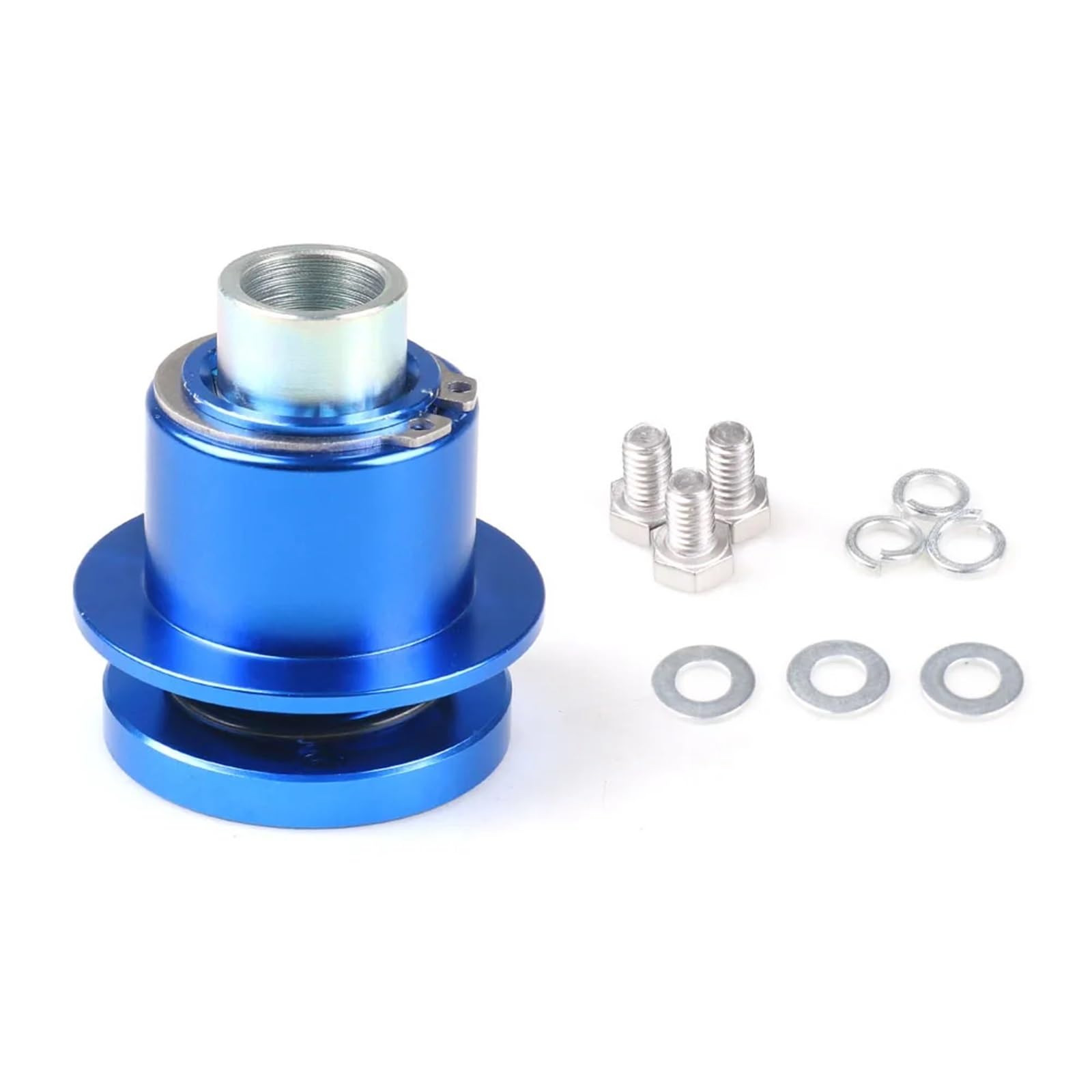 Lenkradnabe,Lenkradnabenadapter Universal Aluminium Legierung 360 Grad Auto Lenkrad Quick Release Trennen Hub Adapter Auto Lenkrad Snap Off(Blue) von MITINGER