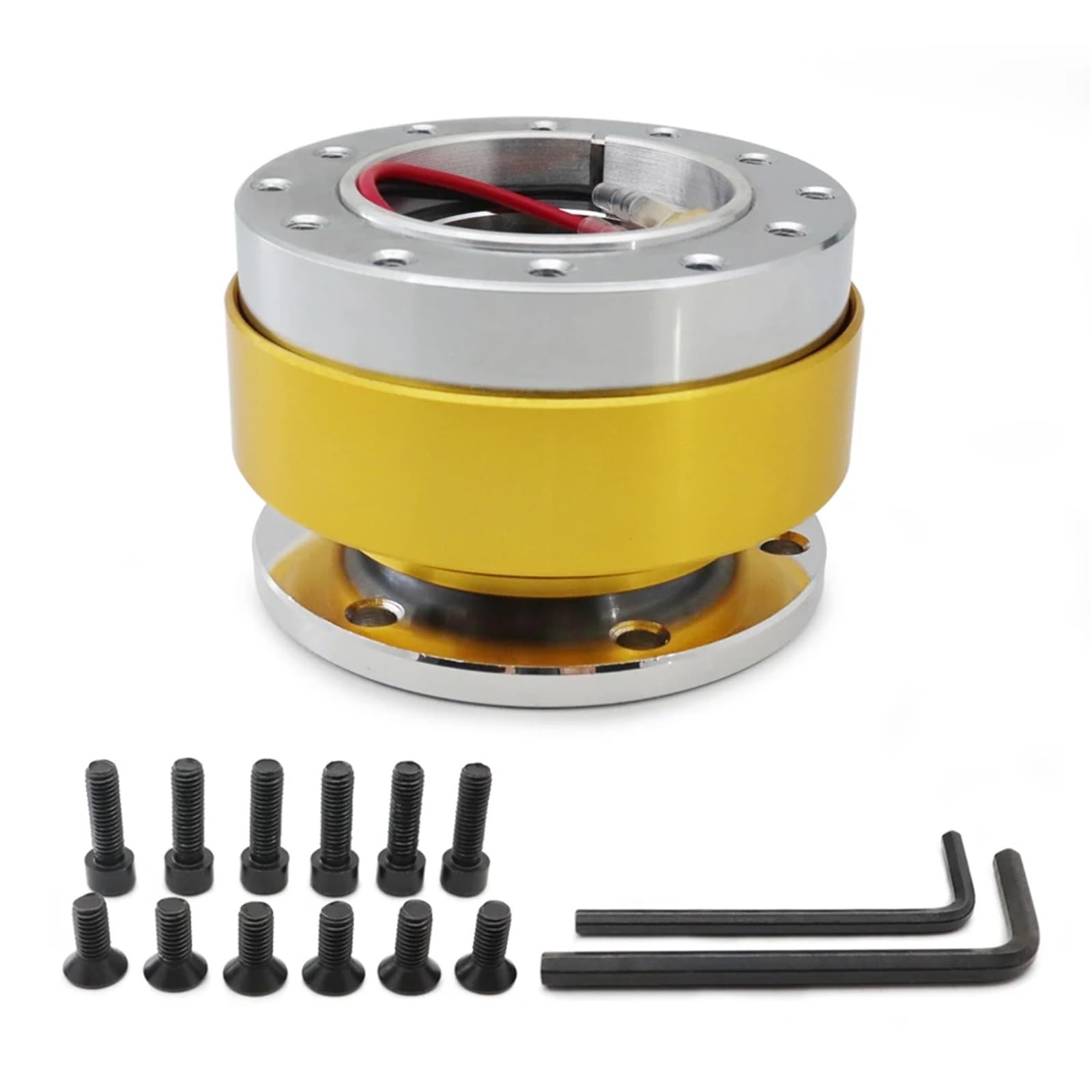 Lenkradnabe,Lenkradnabenadapter Universal Auto Tuning Lenkrad Quick Release Hub Adapter Snap Off Kit Auto Zubehör(with SPC Gold) von MITINGER