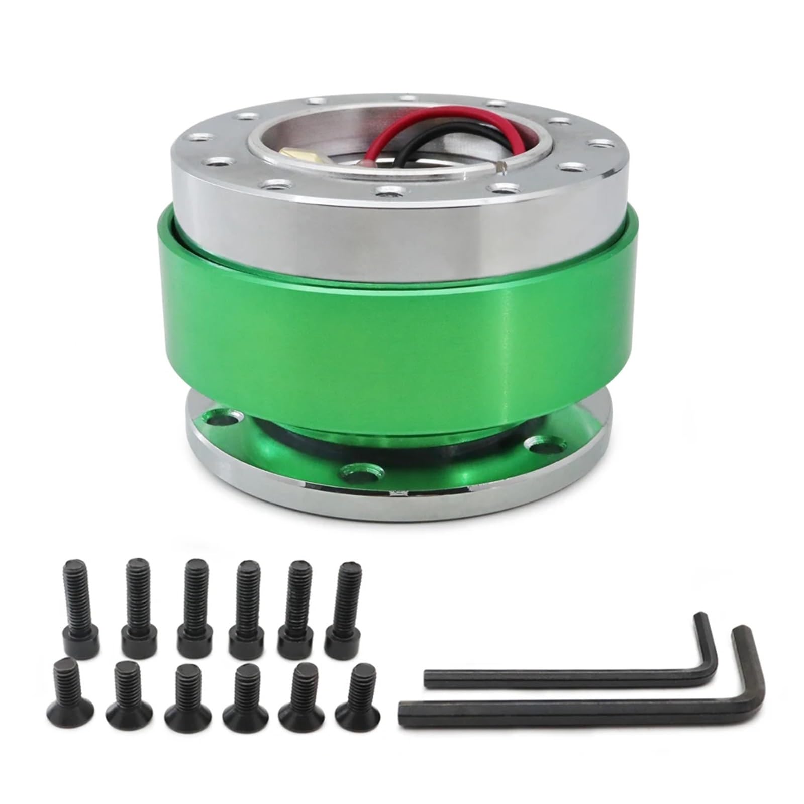 Lenkradnabe,Lenkradnabenadapter Universal Auto Tuning Lenkrad Quick Release Hub Adapter Snap Off Kit Auto Zubehör(with SPC Green) von MITINGER