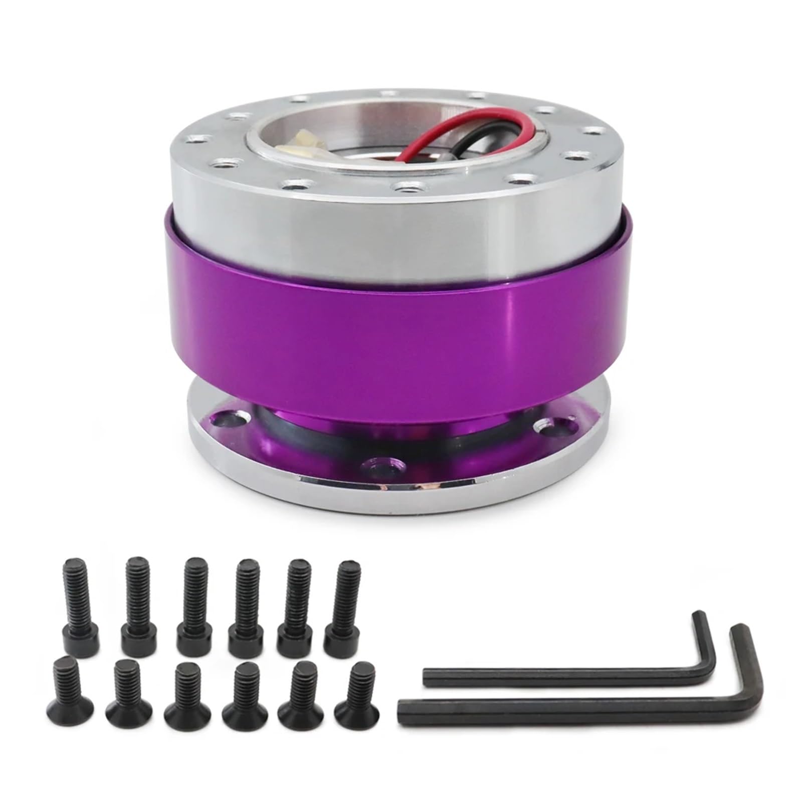 Lenkradnabe,Lenkradnabenadapter Universal Auto Tuning Lenkrad Quick Release Hub Adapter Snap Off Kit Auto Zubehör(with SPC Purple) von MITINGER