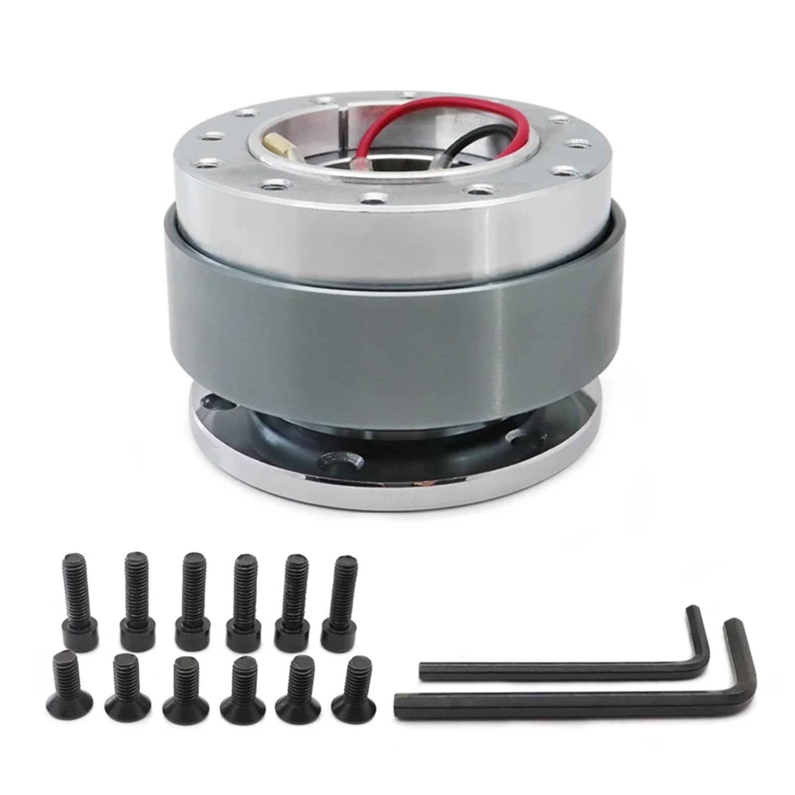 Lenkradnabe,Lenkradnabenadapter Universal Auto Tuning Lenkrad Quick Release Hub Adapter Snap Off Kit Auto Zubehör(with SPC Titanium) von MITINGER