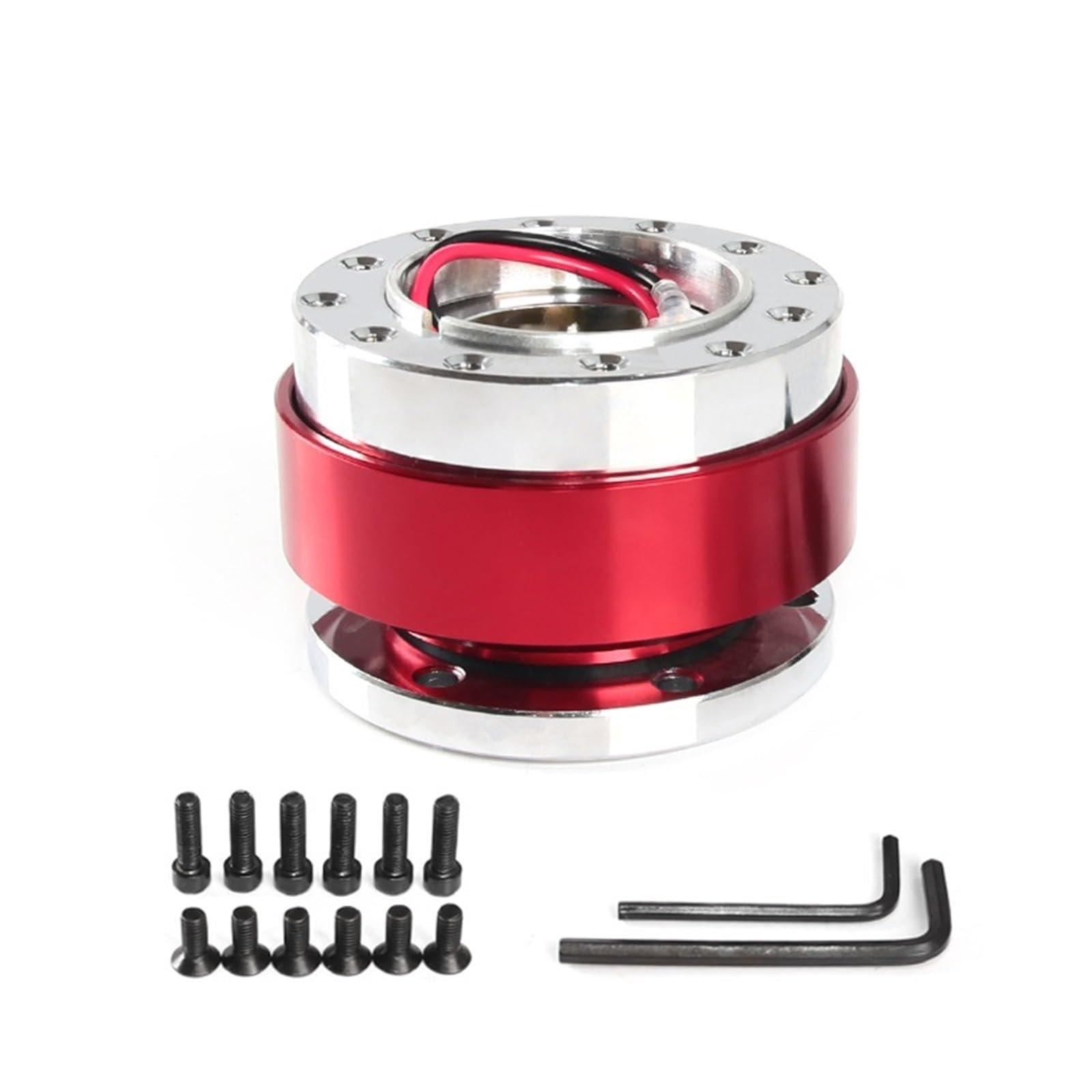 Lenkradnabe,Lenkradnabenadapter Universal-Lenkrad-Abschnappadapter-Kit mit Schnellverschluss(Red) von MITINGER