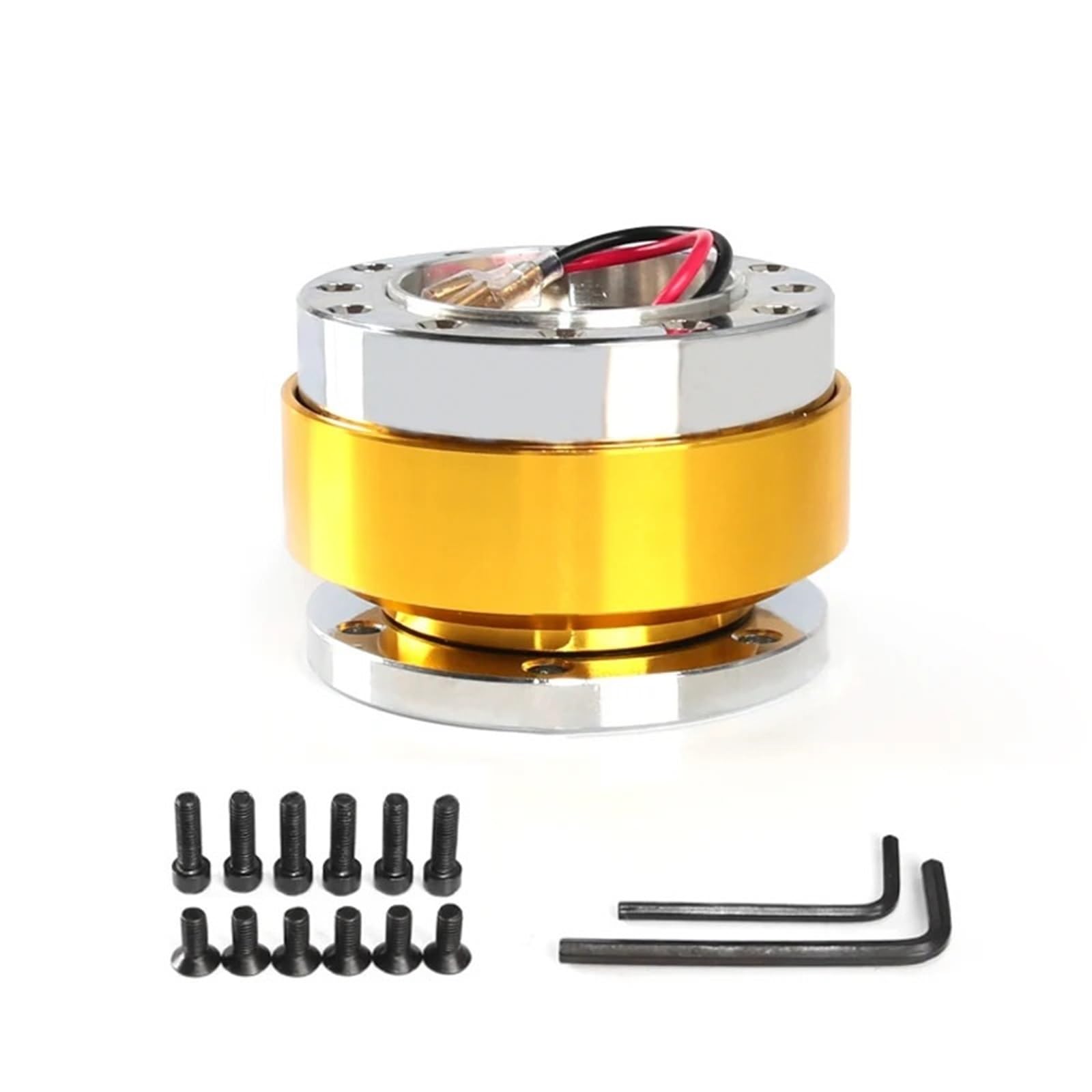 Lenkradnabe,Lenkradnabenadapter Universal-Lenkrad-Abschnappadapter-Kit mit Schnellverschluss(Yellow) von MITINGER