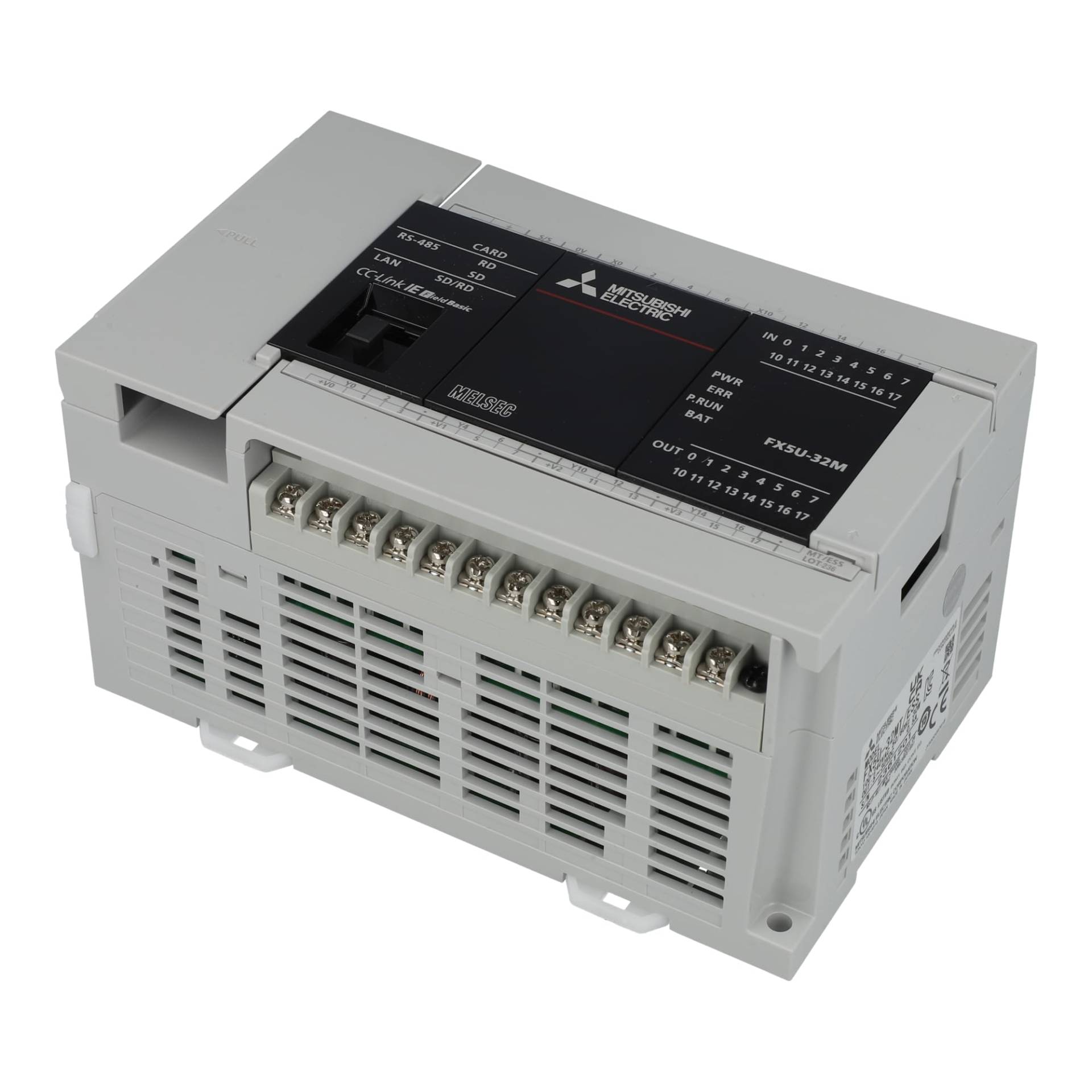 FX5U-32MT/ESS | 280491 | MITSUBISHI FX5U CPU MODULE 100-240AC, 16 IPS 24VDC (SINK/SOURCE), 16 TRANSISTOR OPS, RS48/ANALOGUE von MITSUBISHI