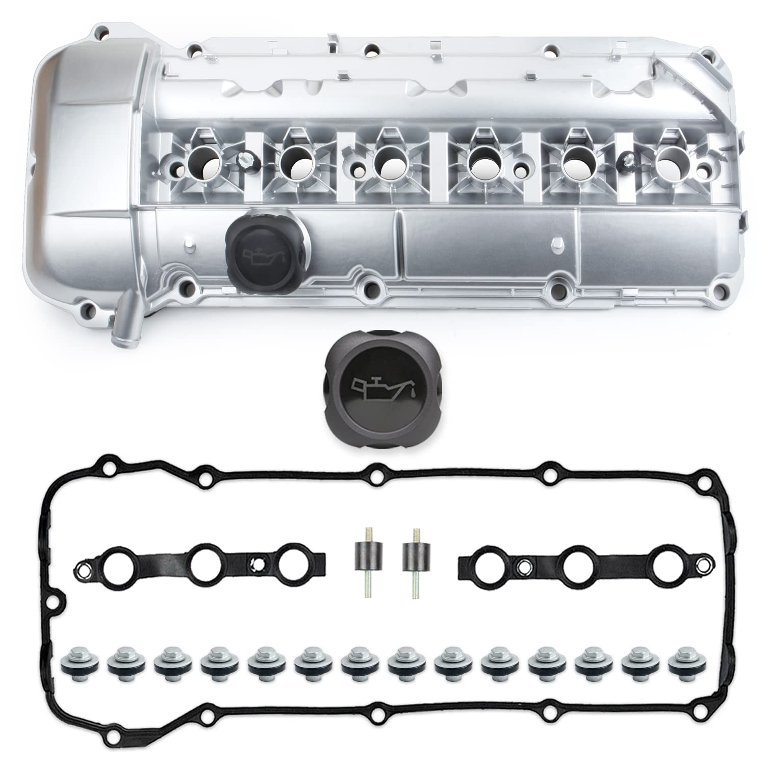 MITZONE Upgrade Aluminium Ventildeckel-Set, kompatibel mit BMW X5 X3 530i 525i 325i 325ci 325xi 330i 330xi 330ci z4 ersetzt 11127512839 MITZONE Upgrade Aluminium Ventildeckel-Set, kompatibel mit BMW X5 X3 530i 525i 325i 325ci 325xi 330i 330xi 330ci z4 ersetzt 11127512839 von MITZONE