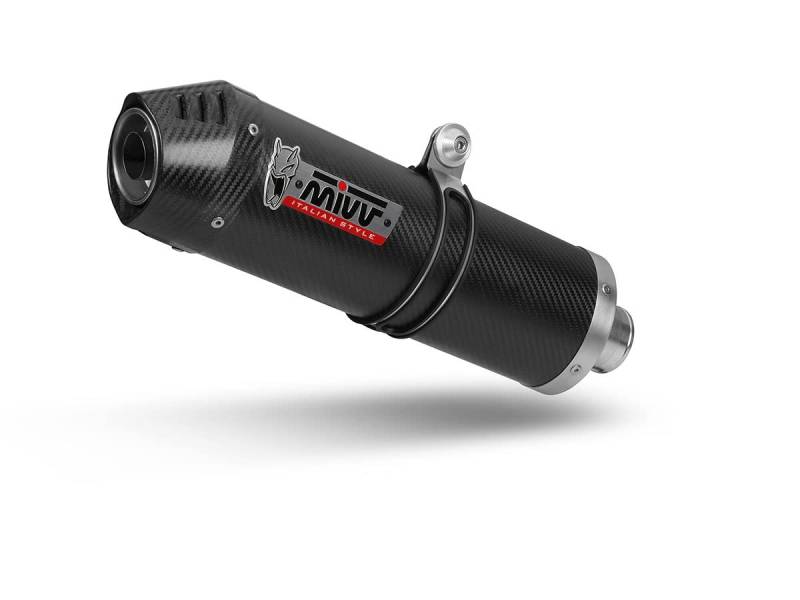 Auspuff Mivv FULL SYSTEM 2x1 OVAL CARBON STANDARD Kompatibel mit KAWASAKI NINJA 650 2017 > 2021 Euro4 > Euro5 von MIVV