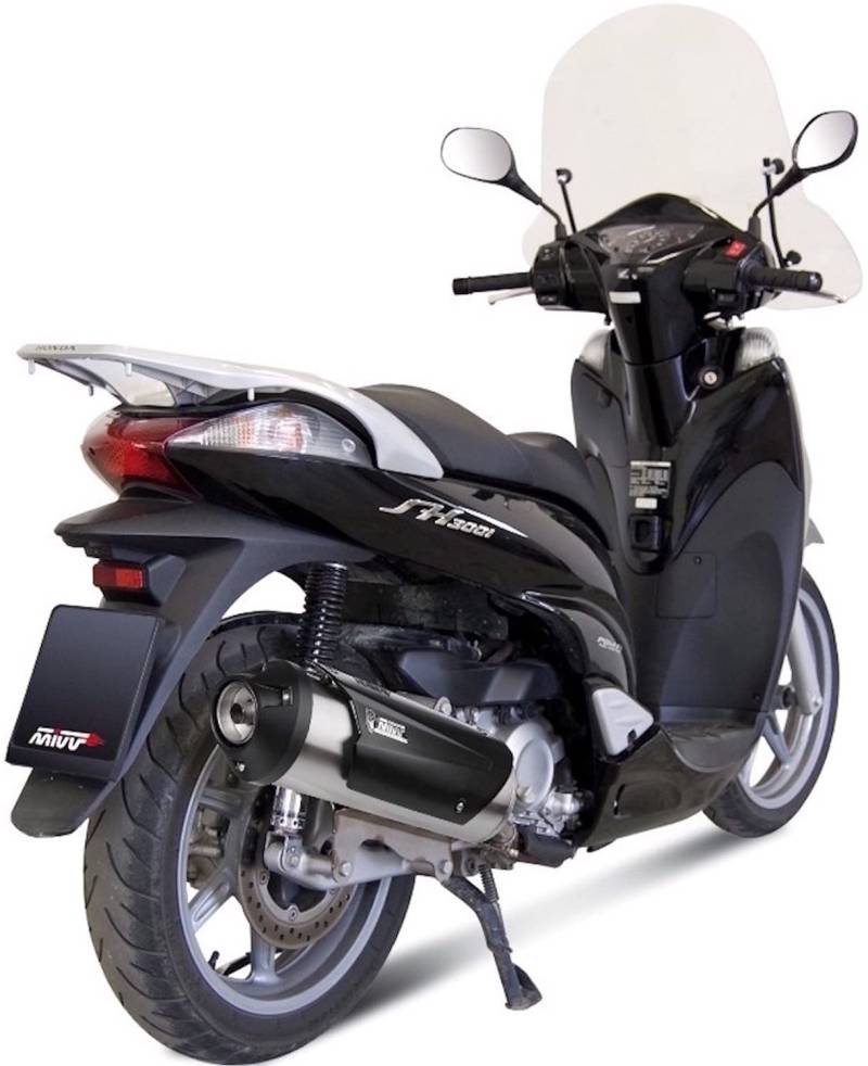 MIVV Kompletter Auspuff Urban Edelstahl kompatibel mit Honda sh 300 2007 2008 2009 2010 2011 2012 2013 2014 von MIVV