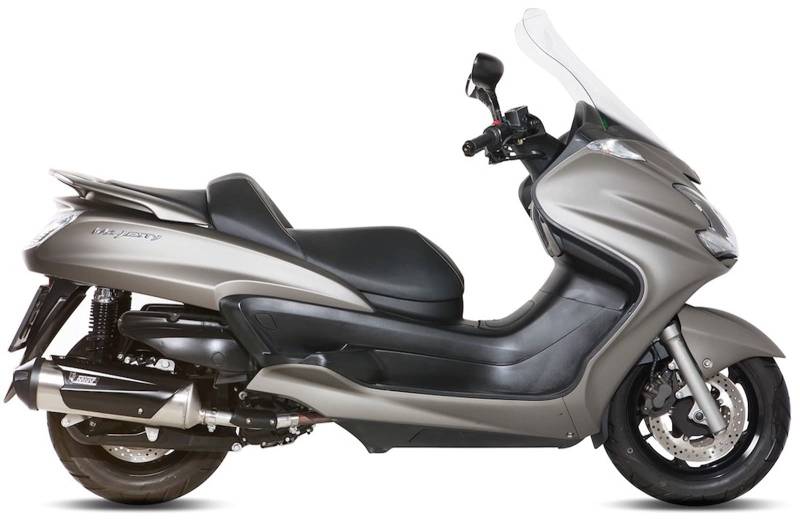 MIVV Kompletter Auspuff Urban Edelstahl kompatibel mit Yamaha Majesty 400 2007 2008 2009 2010 2011 2012 2013 2014 von MIVV