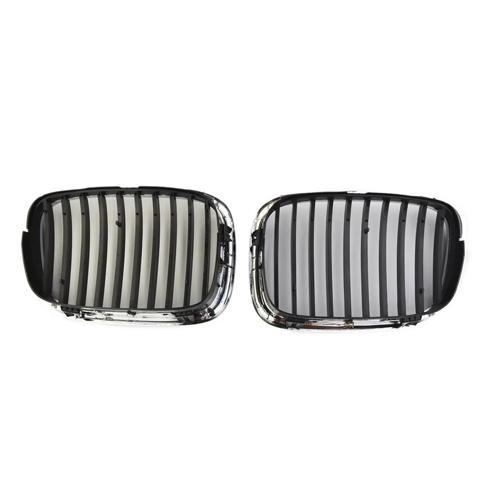 MIXIAOZHEN [Replacement] 2 Stücke Vorne Chrom Schwarz Breite Niere Haube Kühlergrill for BMW 5 Series E39 1998-2003 for Limousine 520d 520i 523i 525d 525i 530i 540i von MIXIAOZHEN