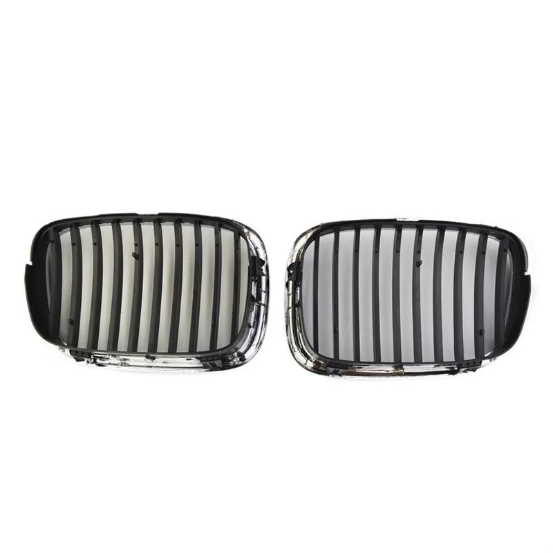 MIXIAOZHEN [Replacement] 2 Stücke Vorne Chrom Schwarz Breite Niere Haube Kühlergrill for BMW 5 Series E39 1998-2003 for Limousine 520d 520i 523i 525d 525i 530i 540i von MIXIAOZHEN
