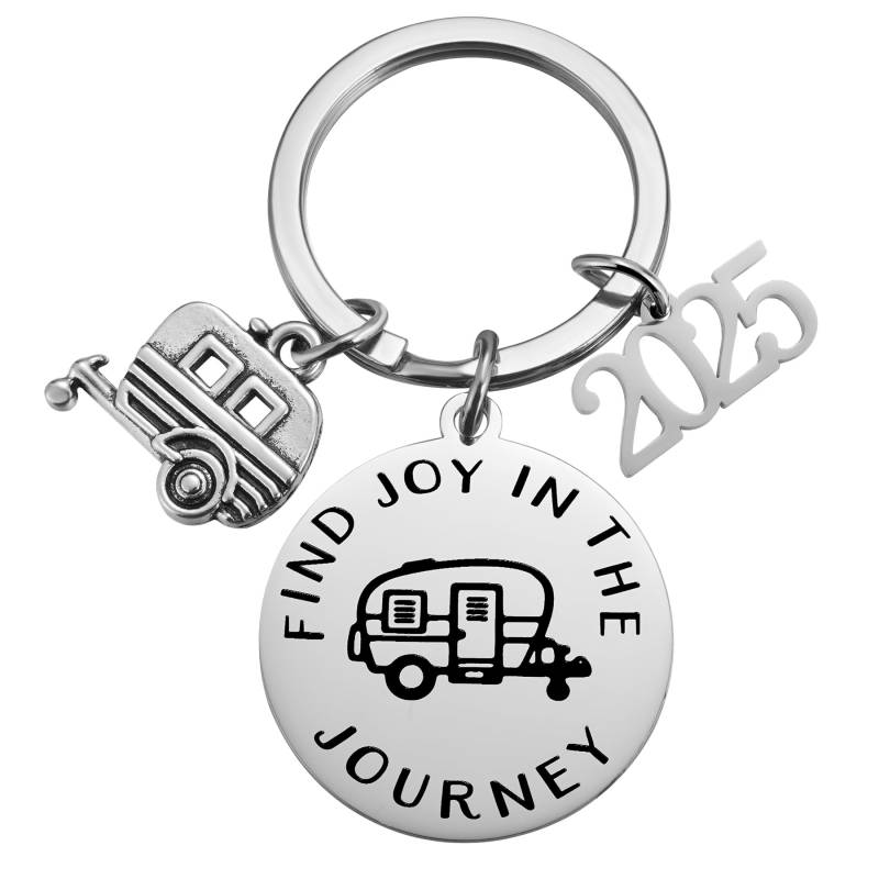 MIXJOY Camper Schlüsselanhänger RV Zubehör für Reiseanhänger Innendekoration 2023 Neue Happy Camper Besitzer Reise Abenteuer Geschenke Glamping Lifestyle, Joy Journet finden von MIXJOY