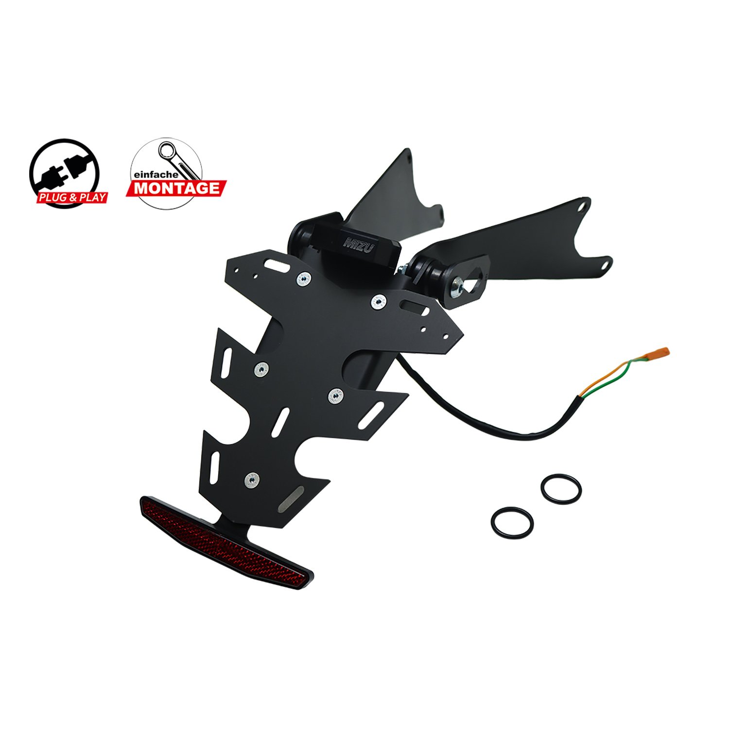Mizu Kennzeichenhalter Plug & Play für Honda CB/CBR 650 R 2024- Mizu Kennzeichenhalter Plug & Play für Honda CB/CBR 650 R 2024- von MIZU
