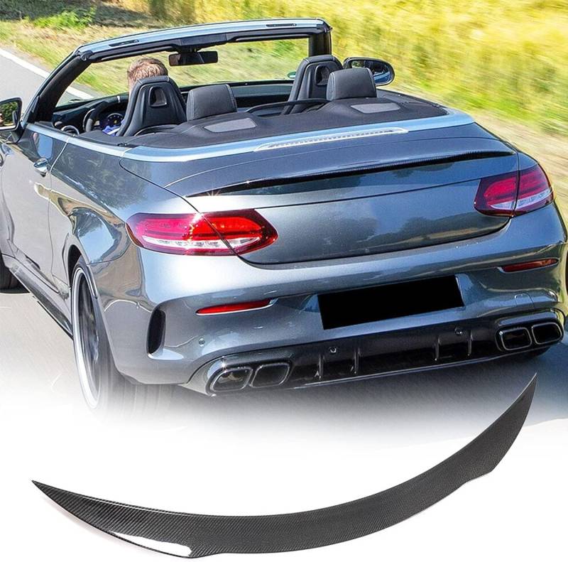 Auto Heckspoiler für Mercedes Benz C-Klasse W205 A205 C43 C63 AMG Cabrio 2-Türer 2015-2020,Spoiler,Deflektor Hinterer Spolierflügel Auto Heckflügel-Dekoration Fensteroberlippe Auto Tuning Zubehör von MJMQDZLX