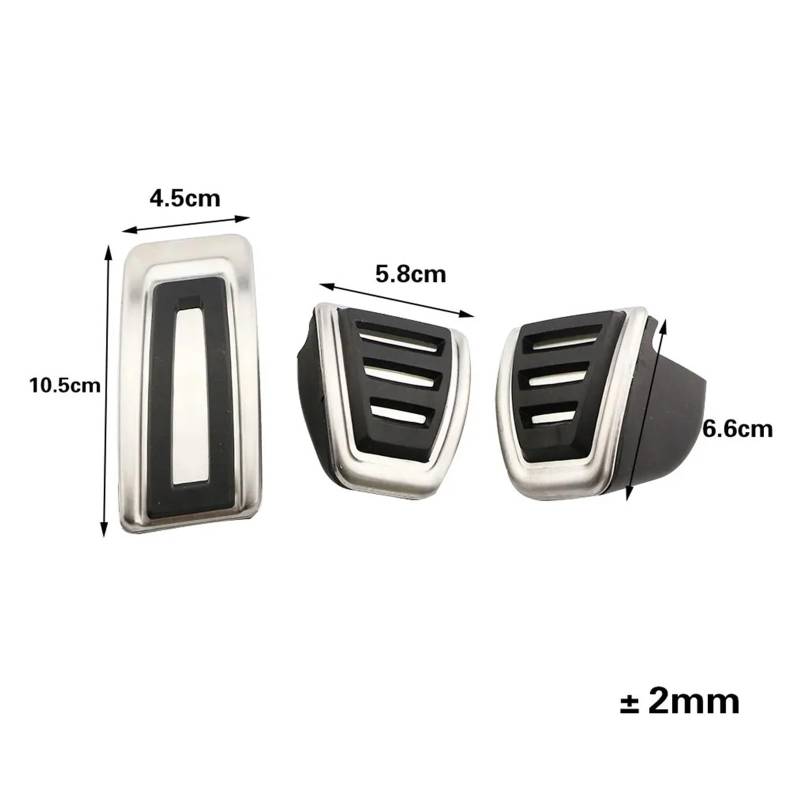 Bremspedalabdeckung Für Karoq Für Kodiaq 2017 2018 2019 2020 2021 2022 2023 LHD at MT Pedal Pad Abdeckung Auto Pedale Bremse Pedalkappen Pedale(MT Without Rest) von MKGKACVCPT