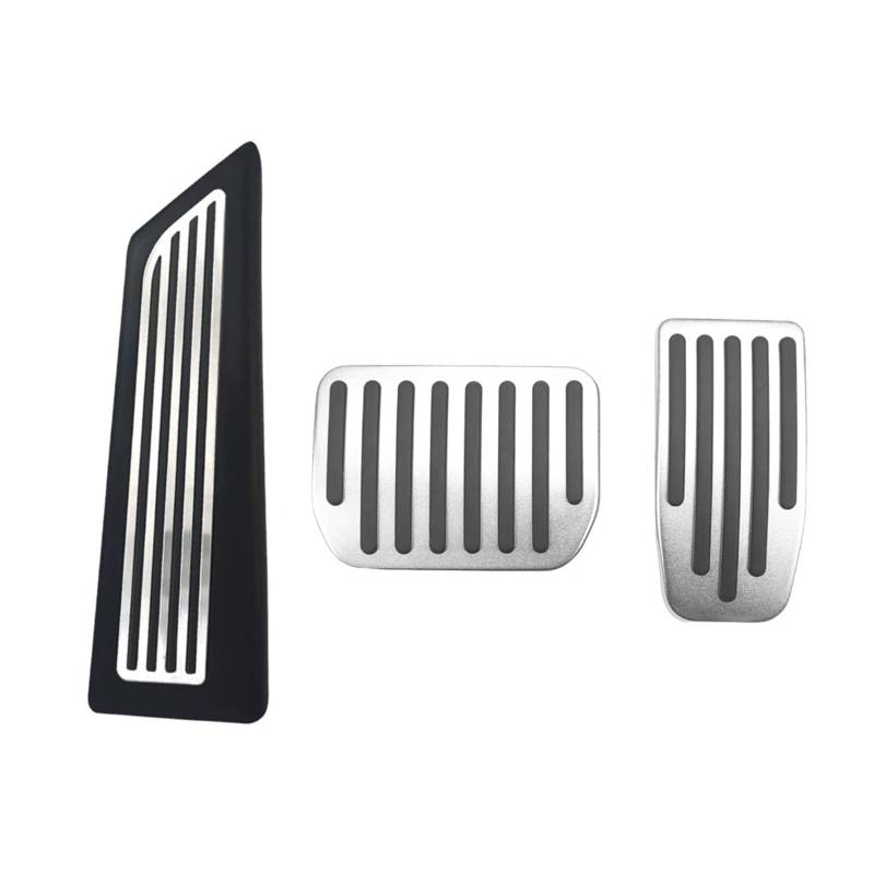 Bremspedalabdeckung Für Tesla Für Modell Für 3 Y 2021 Edelstahl Gaspedal Bremse Rest Pedale Auto Rest Fußstütze Fußpedale Bremse Pedalkappen Pedale(3Pcs Silver Pad) von MKGKACVCPT