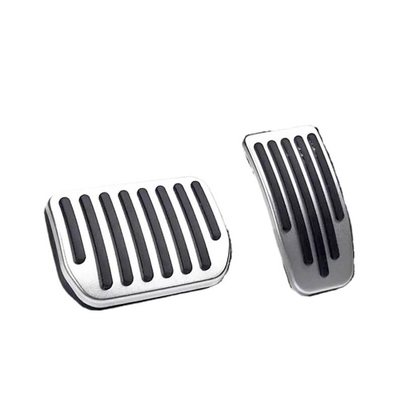 Bremspedalabdeckung Für Tesla Für Modell Für Y 2021 2022 2023 Für Modell Für 3 Highland 2024 Aluminium Legierung Brems Accelerator Bremse Pedalkappen Pedale(Silver Color) von MKGKACVCPT